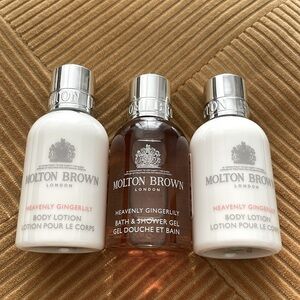 New Molton Brown London 3 piece Set - Body Lotion (2) & Bath/Shower (1) Gel Set